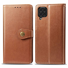 Coque Portefeuille Livre Cuir Etui Clapet S05D pour Samsung Galaxy M62 4G Marron