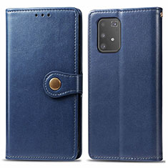 Coque Portefeuille Livre Cuir Etui Clapet S05D pour Samsung Galaxy M80S Bleu