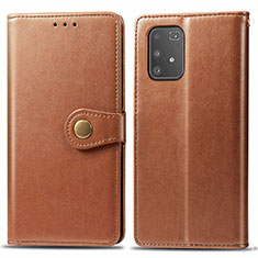 Coque Portefeuille Livre Cuir Etui Clapet S05D pour Samsung Galaxy M80S Marron