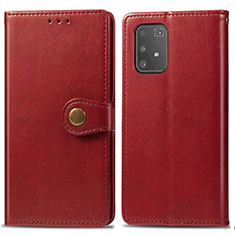 Coque Portefeuille Livre Cuir Etui Clapet S05D pour Samsung Galaxy M80S Rouge