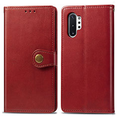 Coque Portefeuille Livre Cuir Etui Clapet S05D pour Samsung Galaxy Note 10 Plus 5G Rouge