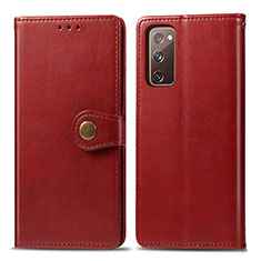 Coque Portefeuille Livre Cuir Etui Clapet S05D pour Samsung Galaxy S20 FE 4G Rouge