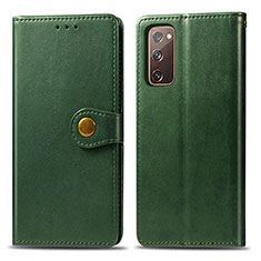 Coque Portefeuille Livre Cuir Etui Clapet S05D pour Samsung Galaxy S20 FE 4G Vert