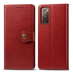 Coque Portefeuille Livre Cuir Etui Clapet S05D pour Samsung Galaxy S20 FE 5G Rouge