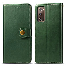 Coque Portefeuille Livre Cuir Etui Clapet S05D pour Samsung Galaxy S20 FE 5G Vert