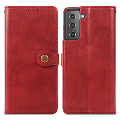 Coque Portefeuille Livre Cuir Etui Clapet S05D pour Samsung Galaxy S22 Plus 5G Rouge