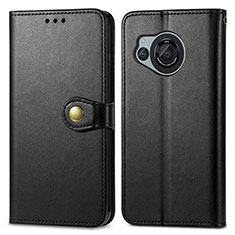 Coque Portefeuille Livre Cuir Etui Clapet S05D pour Sharp Aquos R8 Noir