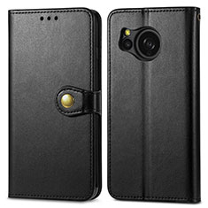 Coque Portefeuille Livre Cuir Etui Clapet S05D pour Sharp Aquos Sense8 Noir