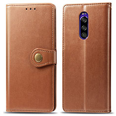 Coque Portefeuille Livre Cuir Etui Clapet S05D pour Sony Xperia 1 Marron