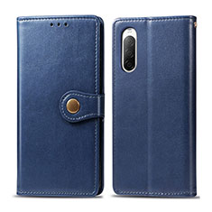 Coque Portefeuille Livre Cuir Etui Clapet S05D pour Sony Xperia 10 II Bleu