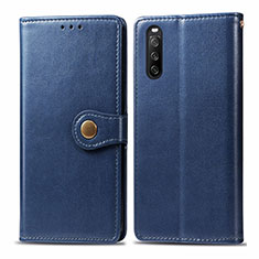 Coque Portefeuille Livre Cuir Etui Clapet S05D pour Sony Xperia 10 III Bleu