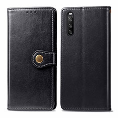 Coque Portefeuille Livre Cuir Etui Clapet S05D pour Sony Xperia 10 III Lite Noir