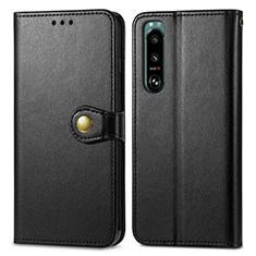 Coque Portefeuille Livre Cuir Etui Clapet S05D pour Sony Xperia 5 III Noir