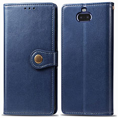 Coque Portefeuille Livre Cuir Etui Clapet S05D pour Sony Xperia 8 Bleu