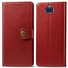 Coque Portefeuille Livre Cuir Etui Clapet S05D pour Sony Xperia 8 Rouge