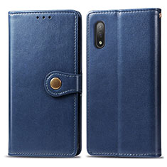 Coque Portefeuille Livre Cuir Etui Clapet S05D pour Sony Xperia Ace II Bleu