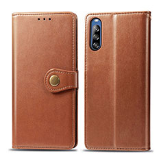 Coque Portefeuille Livre Cuir Etui Clapet S05D pour Sony Xperia L4 Marron