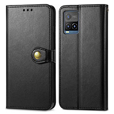 Coque Portefeuille Livre Cuir Etui Clapet S05D pour Vivo Y21 Noir