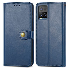 Coque Portefeuille Livre Cuir Etui Clapet S05D pour Vivo Y33s Bleu