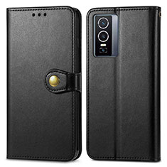 Coque Portefeuille Livre Cuir Etui Clapet S05D pour Vivo Y76 5G Noir