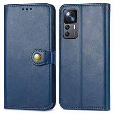 Coque Portefeuille Livre Cuir Etui Clapet S05D pour Xiaomi Mi 12T 5G Bleu