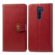 Coque Portefeuille Livre Cuir Etui Clapet S05D pour Xiaomi Poco M2 Rouge