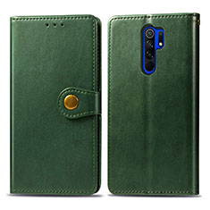 Coque Portefeuille Livre Cuir Etui Clapet S05D pour Xiaomi Poco M2 Vert