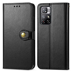 Coque Portefeuille Livre Cuir Etui Clapet S05D pour Xiaomi Poco M4 Pro 5G Noir