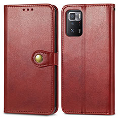 Coque Portefeuille Livre Cuir Etui Clapet S05D pour Xiaomi Poco X3 GT 5G Rouge