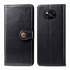 Coque Portefeuille Livre Cuir Etui Clapet S05D pour Xiaomi Poco X3 NFC Noir