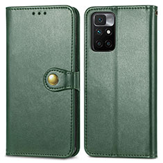 Coque Portefeuille Livre Cuir Etui Clapet S05D pour Xiaomi Redmi 10 (2022) Vert