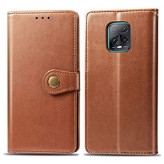 Coque Portefeuille Livre Cuir Etui Clapet S05D pour Xiaomi Redmi 10X Pro 5G Marron