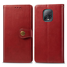 Coque Portefeuille Livre Cuir Etui Clapet S05D pour Xiaomi Redmi 10X Pro 5G Rouge