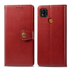 Coque Portefeuille Livre Cuir Etui Clapet S05D pour Xiaomi Redmi 9 Activ Rouge