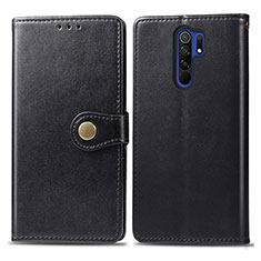 Coque Portefeuille Livre Cuir Etui Clapet S05D pour Xiaomi Redmi 9 Noir