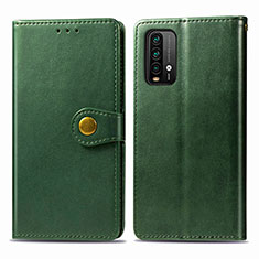 Coque Portefeuille Livre Cuir Etui Clapet S05D pour Xiaomi Redmi 9 Power Vert