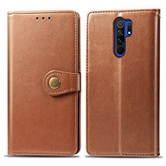 Coque Portefeuille Livre Cuir Etui Clapet S05D pour Xiaomi Redmi 9 Prime India Marron