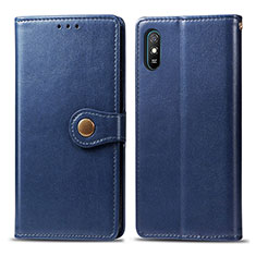 Coque Portefeuille Livre Cuir Etui Clapet S05D pour Xiaomi Redmi 9A Bleu