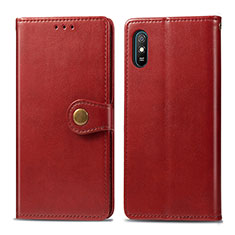 Coque Portefeuille Livre Cuir Etui Clapet S05D pour Xiaomi Redmi 9A Rouge