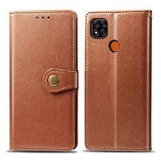 Coque Portefeuille Livre Cuir Etui Clapet S05D pour Xiaomi Redmi 9C NFC Marron