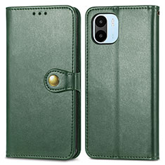 Coque Portefeuille Livre Cuir Etui Clapet S05D pour Xiaomi Redmi A1 Vert