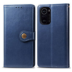 Coque Portefeuille Livre Cuir Etui Clapet S05D pour Xiaomi Redmi K40 5G Bleu