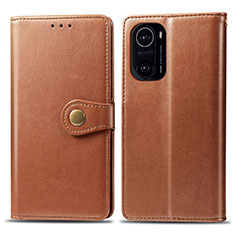 Coque Portefeuille Livre Cuir Etui Clapet S05D pour Xiaomi Redmi K40 5G Marron