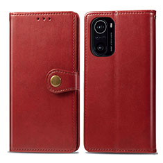 Coque Portefeuille Livre Cuir Etui Clapet S05D pour Xiaomi Redmi K40 5G Rouge