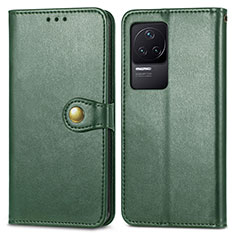 Coque Portefeuille Livre Cuir Etui Clapet S05D pour Xiaomi Redmi K50 5G Vert