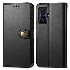 Coque Portefeuille Livre Cuir Etui Clapet S05D pour Xiaomi Redmi K50 Gaming 5G Noir