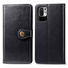 Coque Portefeuille Livre Cuir Etui Clapet S05D pour Xiaomi Redmi Note 10 JE 5G Noir