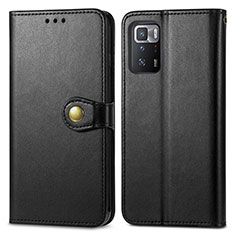 Coque Portefeuille Livre Cuir Etui Clapet S05D pour Xiaomi Redmi Note 10 Pro 5G Noir