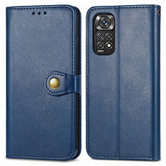 Coque Portefeuille Livre Cuir Etui Clapet S05D pour Xiaomi Redmi Note 11 4G (2022) Bleu