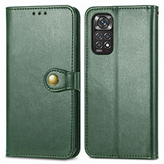 Coque Portefeuille Livre Cuir Etui Clapet S05D pour Xiaomi Redmi Note 11 4G (2022) Vert